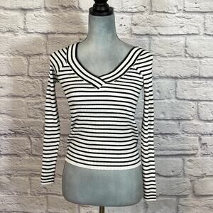 H&M Divided striped ribbed sweater